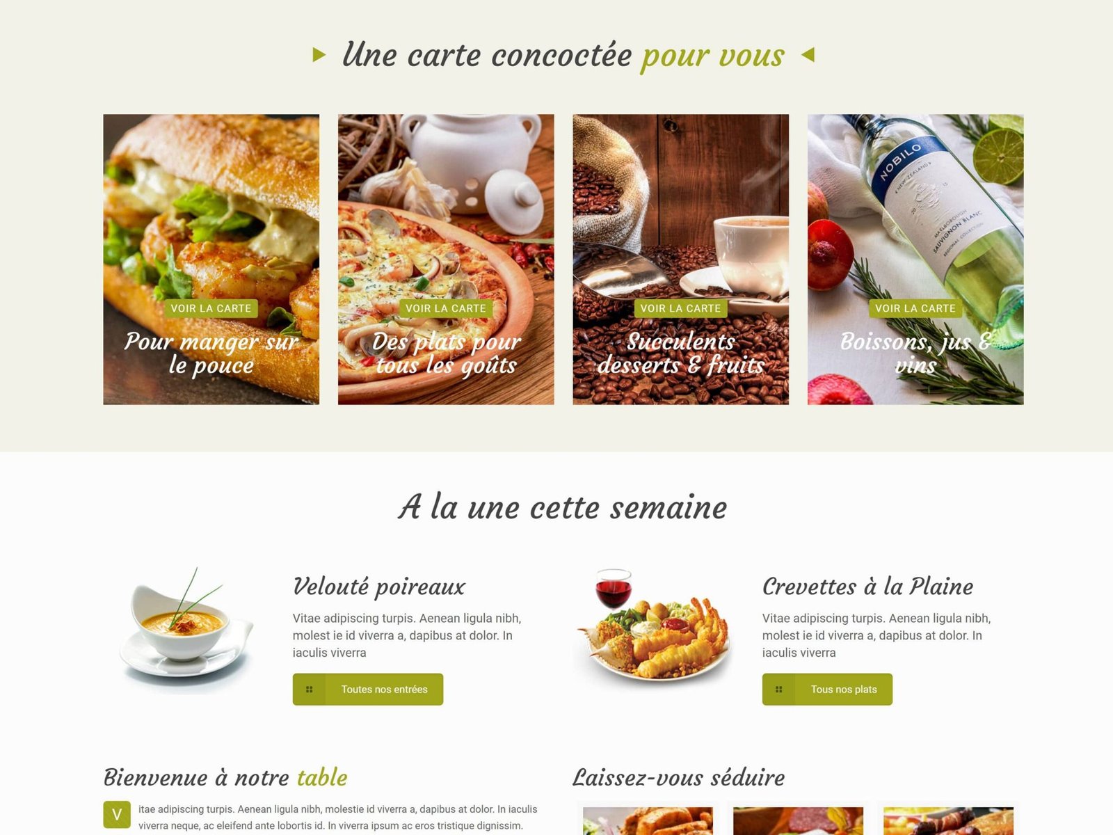 Site Internet pour Restaurant